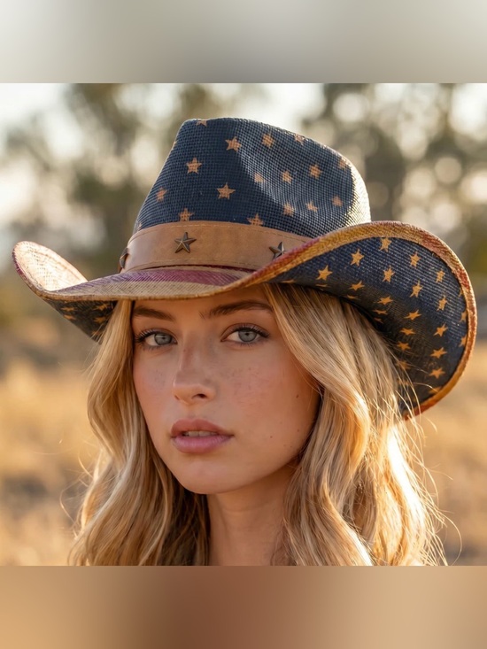 Accessories - Stylish American Flag
Cowboy Hat - Red, White and Blue